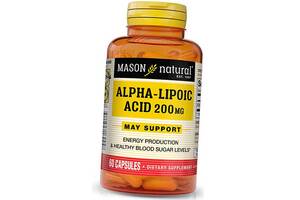 Альфа Липоевая кислота капсулы Alpha Lipoic Acid 200 Mason Natural 60капс (70529001)