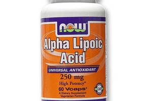 Альфа-липоевая кислота NOW Foods Alpha Lipoic Acid 250 mg 60 Veg Caps