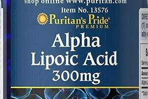 Альфа-липоевая кислота Puritan's Pride Alpha Lipoic Acid 300 mg 60 Softgels