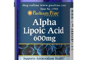 Альфа-липоевая кислота Puritan's Pride Alpha Lipoic Acid 600 mg 60 Caps