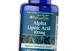 Альфа Липоевая кислота в капсулах Alpha Lipoic Acid 100 Puritan's Pride 120капс (70367001)