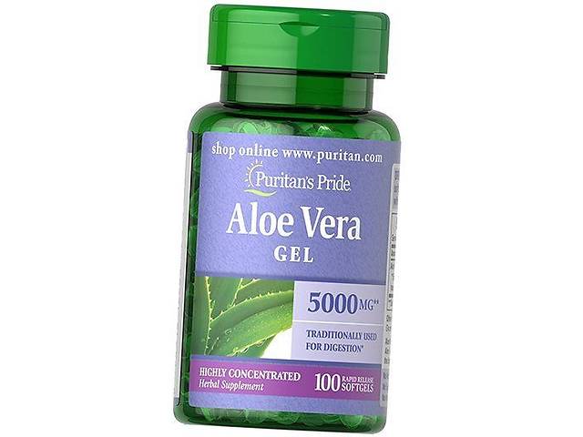 Алоэ Вера Aloe Vera Extract Puritan's Pride 100гелкапс (71367037)