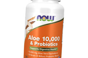 Алоэ Вера и Пробиотики Aloe 10000 & Probiotics Now Foods 60вегкапс (71128002)