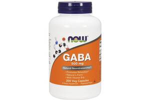 Аминокомплекс NOW Foods GABA 500 mg 200 Veg Caps