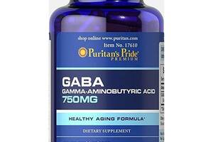 Аминокомплекс Puritan's Pride GABA (Gamma Aminobutyric Acid) 750 mg 90 Caps