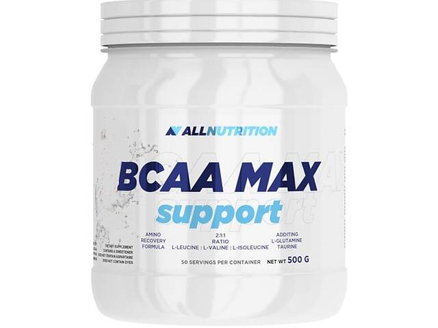 Аминокислота BCAA для спорта All Nutrition BCAA Max Support 500 g /50 servings/ Tropical