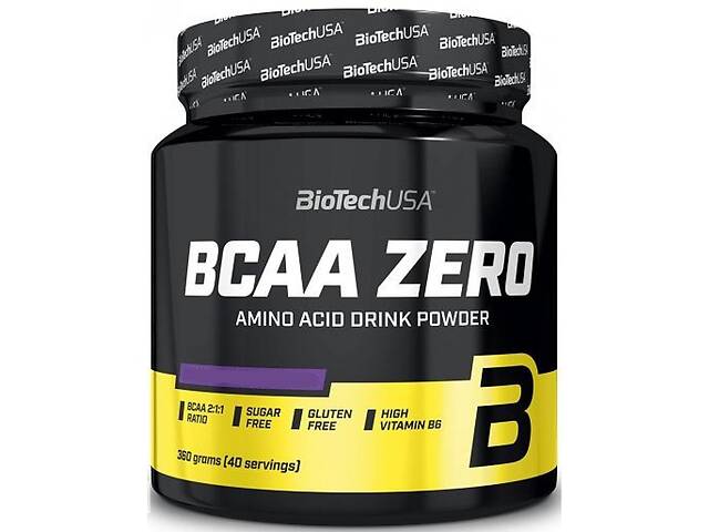 Аминокислота BCAA для спорта BioTechUSA BCAA Flash Zero 360 g /40 servings/ Blue Grape