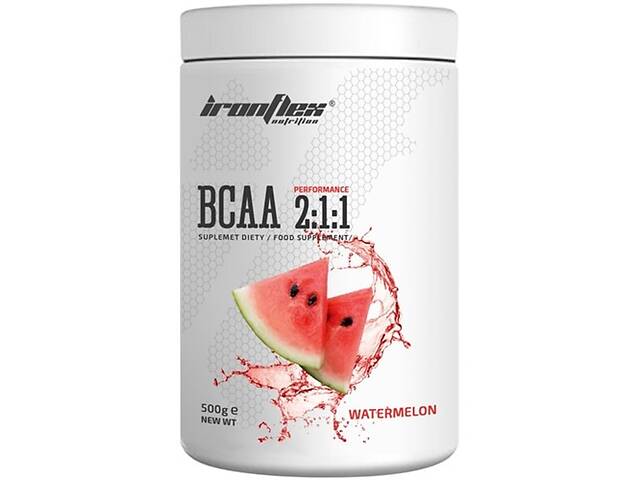 Аминокислота BCAA для спорта IronFlex BCAA Performance 2-1-1 500 g /100 servings/ Watermelon