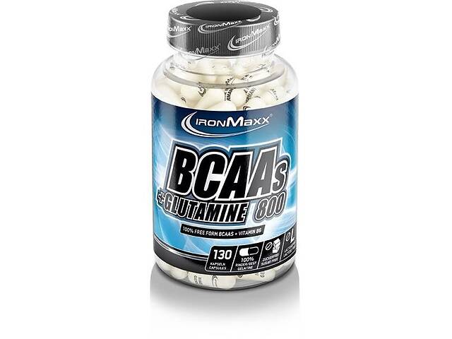 Аминокислота BCAA для спорта IronMaxx BCAAs + Glutamine 800 130 Caps