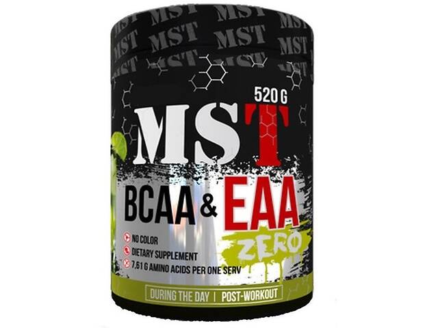 Аминокислота BCAA для спорта MST Nutrition BCAA & EAA Zero 520 g /40 servings/ Black Currant