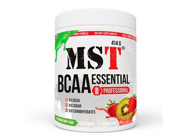 Аминокислота BCAA для спорта MST Nutrition BCAA Essential Professional 414 g /30 servings/ Strawberry Kiwi