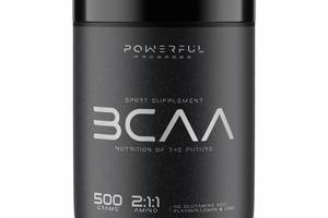 Аминокислота BCAA для спорта Powerful Progress BCAA 2:1:1 + Glutamine 500 g /50 servings/ Lemon Lime