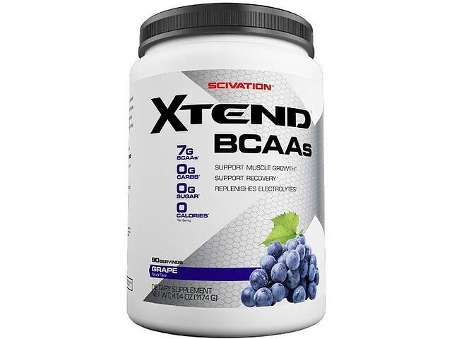 Аминокислота BCAA для спорта Scivation Xtend BCAAs 1174 g /90 servings/ Grape