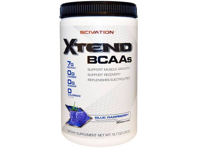 Аминокислота BCAA для спорта Scivation Xtend BCAAs 416 g /30 servings/ Blue Raspberry