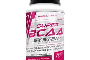 Аминокислота BCAA для спорта Trec Nutrition Super BCAA System 300 Caps