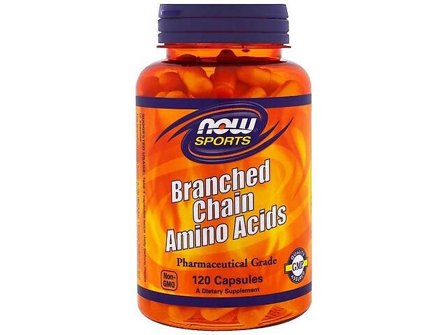 Аминокислота BCAA NOW Foods Sports, Branched Chain Amino Acids 120 Caps NF0053