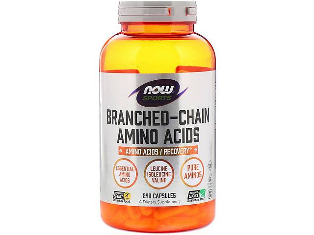 Аминокислота BCAA NOW Foods Sports Branched Chain Amino Acids 240 Caps NF0054