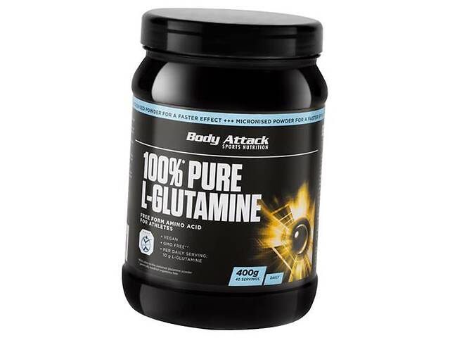 Аминокислота глютамин Body Attack 100% Pure L-Glutamine 400 г Без вкуса (32251001)