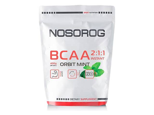 Аминокислоты Nosorog Nutrition BCAA 2:1:1 400 гр Орбит Минт