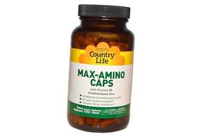 Аминокислоты с витамином В6 Country Life Max-Amino with Vitamin B-6 180 вегкапс (27124009)