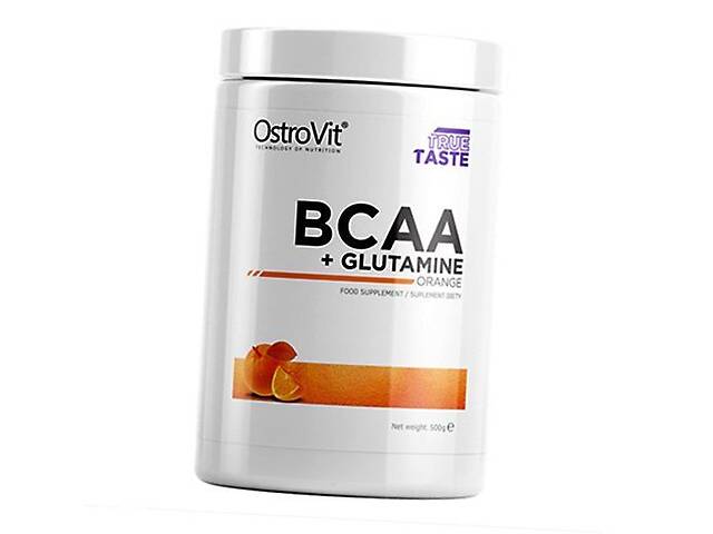 Аминокислоты ВСАА и Глютамином BCAA + glutamine Ostrovit 500г Апельсин (28250001)