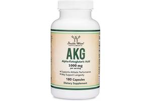 Антиоксидант Double Wood Supplements Alpha-Ketoglutaric Acid (AKG) 1000 mg (2 caps per serving) 180 Caps