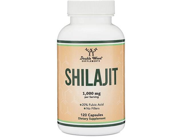 Антиоксидант Double Wood Supplements Shilajit Resin 1000 mg (2 caps per serving) 120 Caps