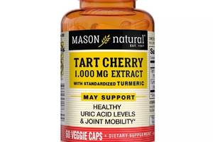 Антиоксидант Mason Natural Tart Cherry 1000 mg Extract With Turmeric 60 Veg Caps