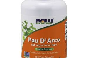 Антипаразитарный препарат NOW Foods Pau D'Arco 500 mg 250 Veg Caps