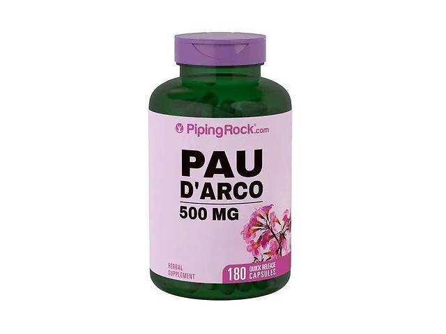 Антипаразитарный препарат Piping Rock Pau d'Arco Inner Bark 500 mg 180 Caps