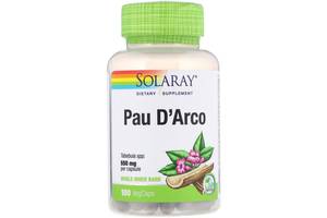 Антипаразитарный препарат Solaray Pau D'Arco 550 mg 100 Veg Caps SOR01440