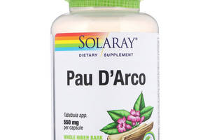 Антипаразитарный препарат Solaray Pau D'Arco 550 mg 100 Veg Caps SOR01440