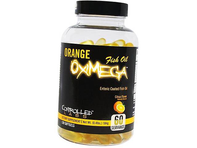 Апельсиновый Рыбий Жир Orange OxiMega Fish Oil Controlled Labs 120гелкапс Цитрус (67183001)