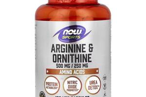 Аргинин NOW Foods Arginine/Ornithine, 500 mg/250 mg 100 Caps
