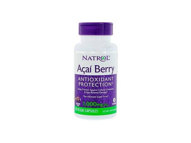 Асаи ягоды Natrol Acai Berry 1000 mg 75 Veg Caps