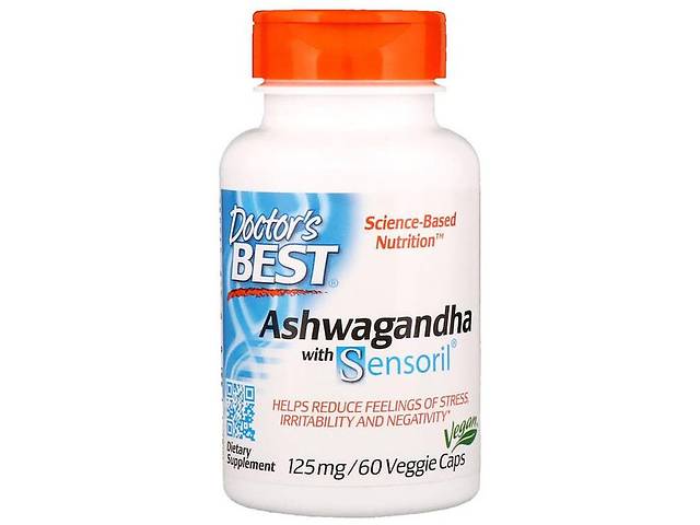 Ашваганда Doctor's Best Ashwagandha Featuring Sensoril 125 mg 60 Veg Caps