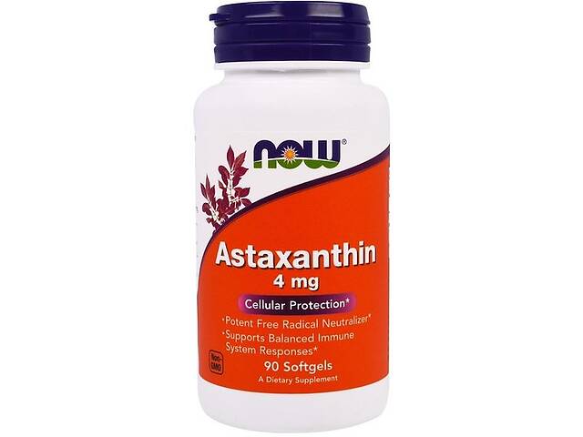 Астаксантин NOW Foods Astaxanthin 4 mg 90 Softgels NF2305