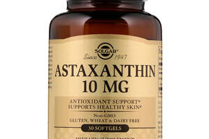 Астаксантин Solgar Natural Astaxanthin 10 mg 30 Softgels SOL-36204