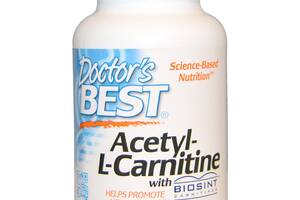 Ацетил L-Карнитин 500 мг Doctor's Best Biosint 120 гелевых капсул (DRB00152)