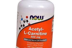 Ацетил L Карнитин Acetyl L-Carnitine 500 Now Foods 200вегкапс (02128006)