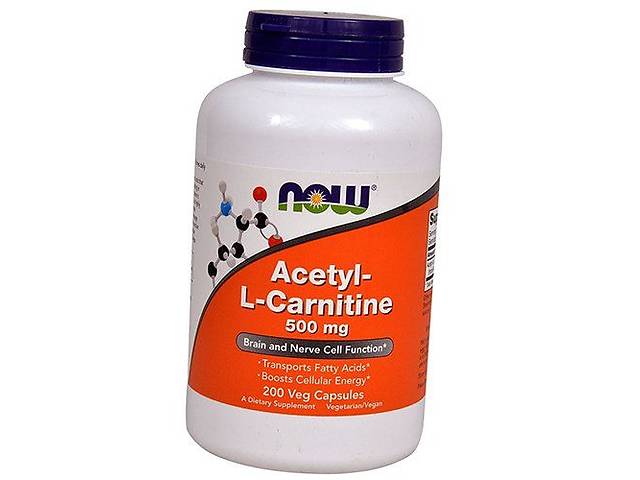 Ацетил L Карнитин Acetyl L-Carnitine 500 Now Foods 200вегкапс (02128006)