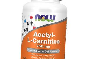 Ацетил L Карнитин Acetyl-L-Carnitine 750 Now Foods 90таб (72128071)