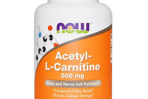 Ацетил-L Карнитин Acetyl-L Carnitine Now Foods 500 мг 100 капсул