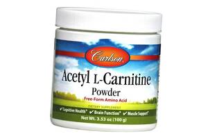 Ацетил L Карнитин в порошке Acetyl L-Carnitine Powder Carlson Labs 100г (72353003)