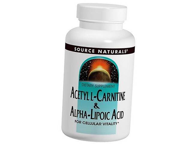 Ацетил L Карнитин и Альфа-липоевая кислота Acetyl L-carnitine & Alpha-Lipoic Acid Source Naturals 60таб (72355041)