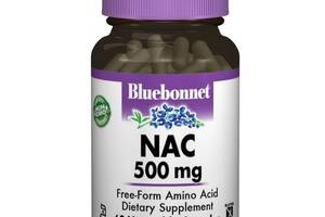Ацетилцистеин Bluebonnet Nutrition NAC (N-Ацетил-L-Цистеин) 500 mg 60 Caps