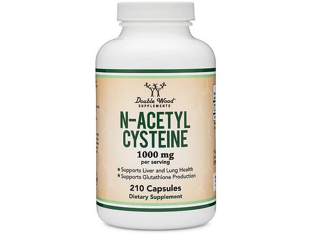 Ацетилцистеин Double Wood Supplements N-Acetyl Cysteine (NAC) 1000 mg 210 Caps
