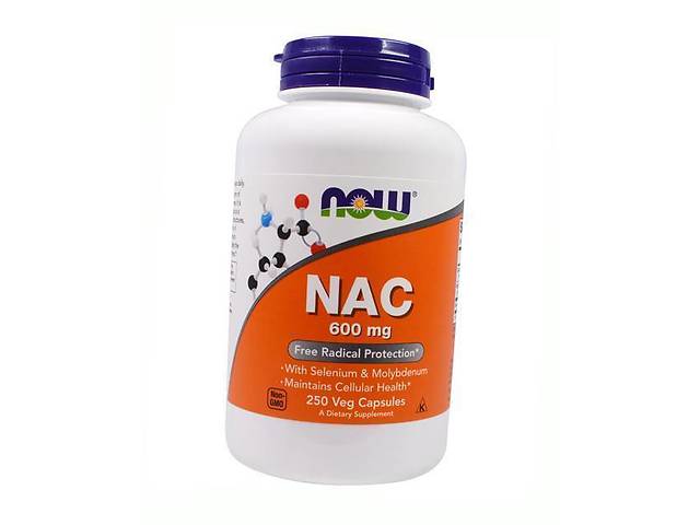 Ацетилцистеин NAC 600 Now Foods 250вегкапс (70128009)