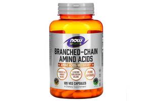 BCAA аминокислоты с разветвленной цепью Amino Acids Now Foods Sports 120 капсул