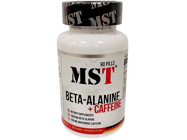 Бета-аланин для спорта MST Nutrition Beta-Alanine + Caffeine 90 Tabs